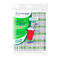 CANUDO BIO SHAKE 8X21MM SACHE PAPEL 100UN STRAWPLAST [CF20]