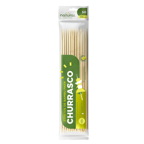 ESPETO BAMBU 18CM 50UN NATURAL PALITOS [CF100]