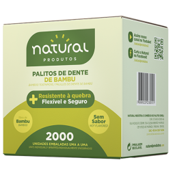 PALITO DENTE BAMBU SACHE PLÁSTICO 2000UN NATURAL PALITOS [CF12]