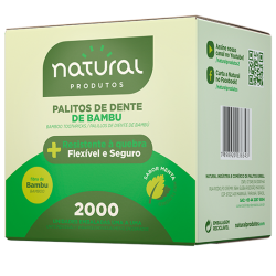 PALITO DENTE BAMBU MENTA SACHE PLÁSTICO 2000UN NATURAL PALITOS [CF12]