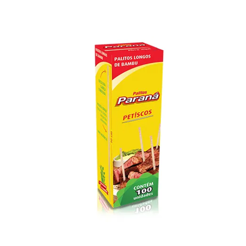 PALITO PETISCO BAMBU LONGOS 10CM 100UN PALITOS PARANÁ [PF20]